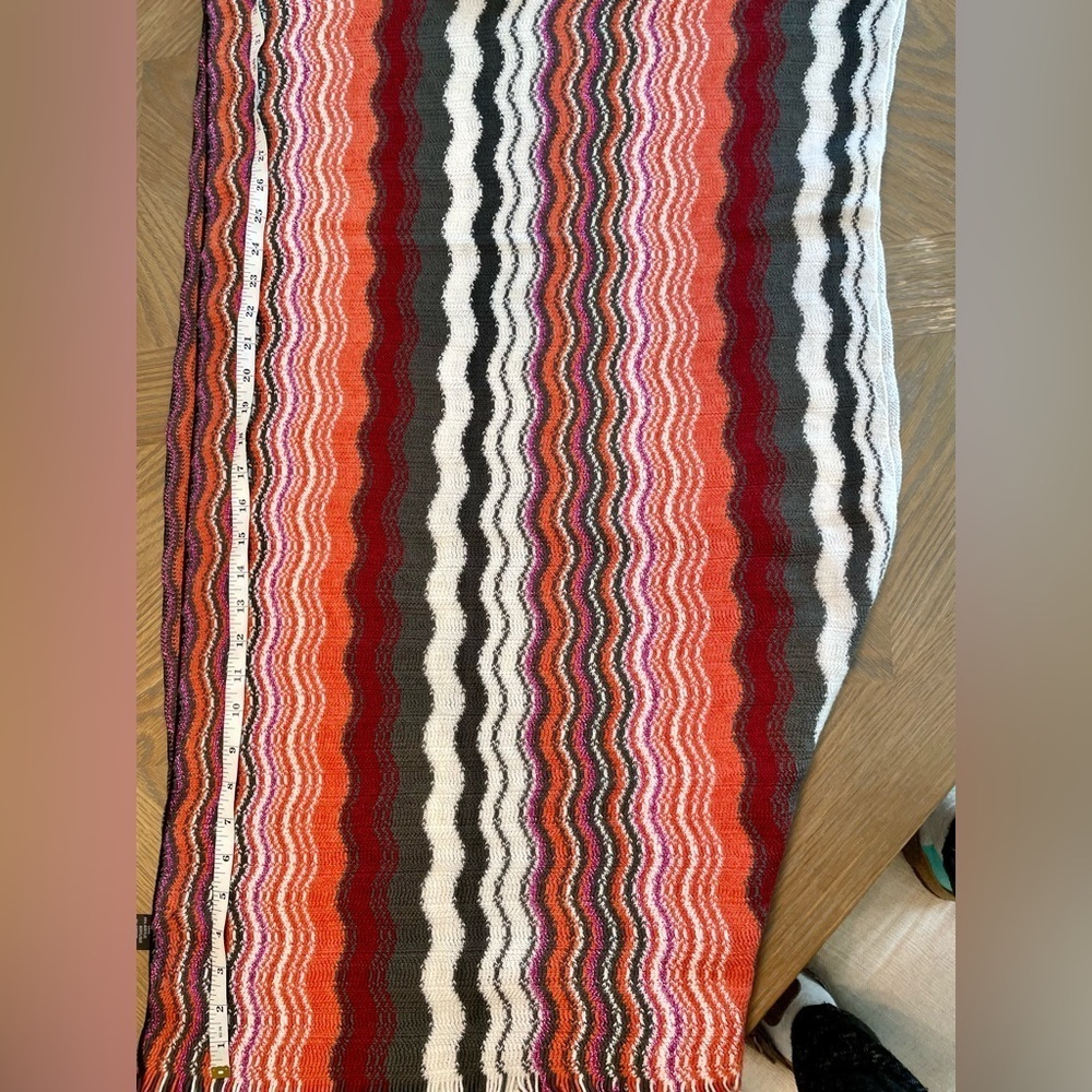 Missoni multicolor wave zig zag knit scarf - Picture 7 of 7